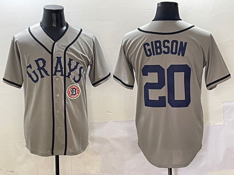 Men Detroit Tigers #20 Gibson Grey Joint Name Game Nike 2025 MLB Jersey style 4